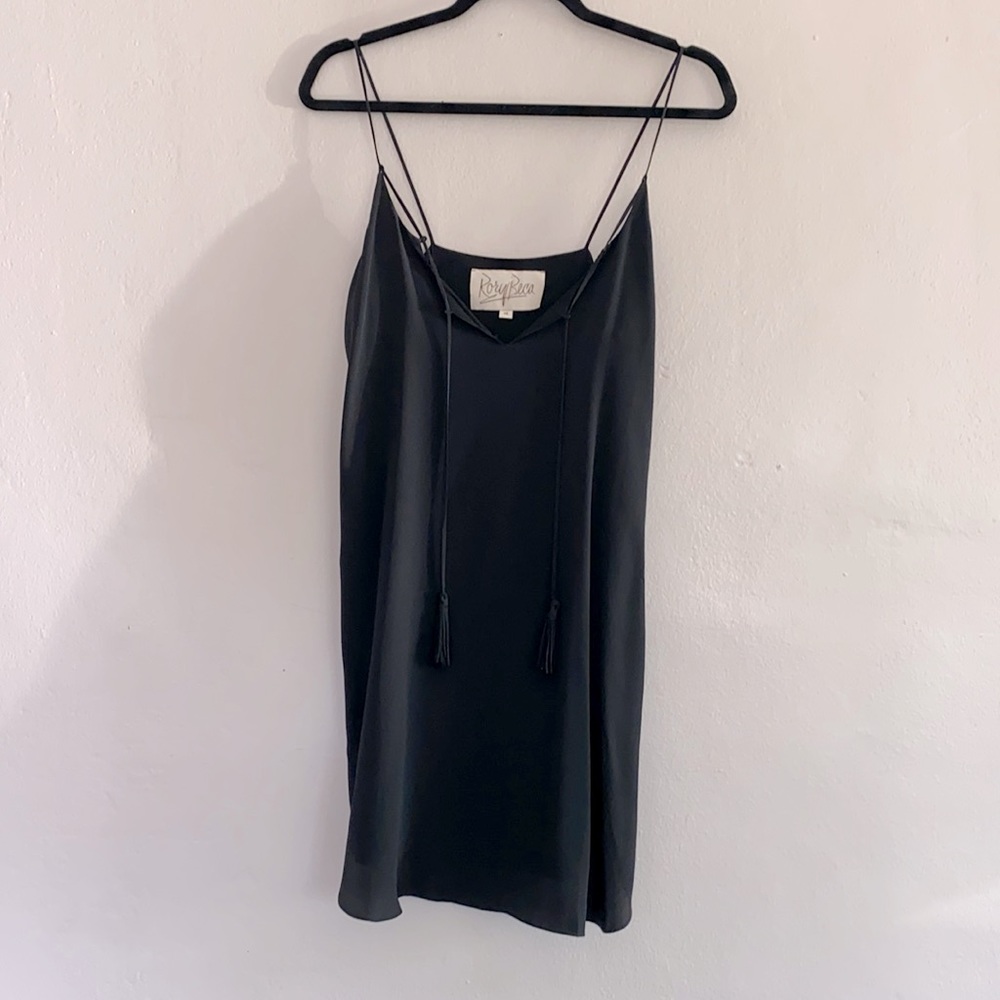 Rory Beca 100% Silk Black Dress with Lining - XS